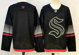 Fanatics Seattle Kraken Blank Black New Authentic Stitched NHL Jersey