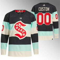 Fanatics Seattle Kraken Custom Blue Winter Classic Authentic Stitched NHL Jersey
