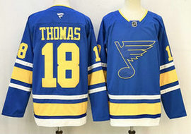 Fanatics St. Louis Blues #18 Robert Thomas Blue 2025 Authentic Stitched NHL Jersey
