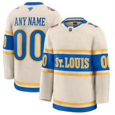 Fanatics St. Louis Blues Custom Cream Winter Classic Authentic Stitched NHL Jersey