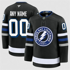 Fanatics Tampa Bay Lightning Custom Black Authentic Stitched NHL Jersey