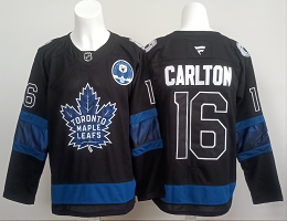 Fanatics Toronto Maple Leafs #34 Auston Matthews Black With Mascot Patch two-sided NHL Jersey