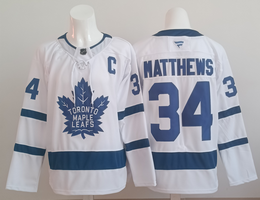 Fanatics Toronto Maple Leafs #34 Auston Matthews White With C Patch Authentic Stitched NHL Jersey