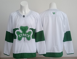 Fanatics Toronto Maple Leafs Blank White Green Authentic Stitched NHL Jersey