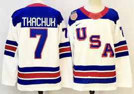 Nike USA #7 Brady Tkachuk White 2026 Stitched Jersey