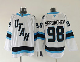 Fanatics Utah Mammoth #98 Mikhail Sergachev White 2025 Stitched Jersey