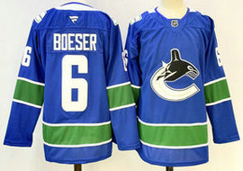Fanatics Vancouver Canucks #6 Brock Boeser Blue Authentic Stitched NHL Jerseys
