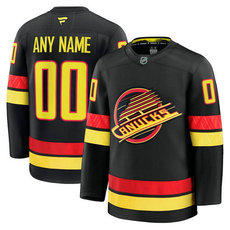 Fanatics Vancouver Canucks Custom Black Authentic Stitched NHL Jersey