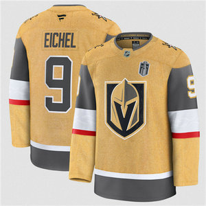 Fanatics Vegas Golden Knights #9 Jack Eichel Gold 2026 Stanley Cup Final Patch Hockey Jersey