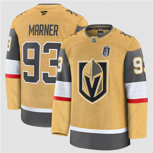 Fanatics Vegas Golden Knights #93 Mitch Marner Gold 2026 Stanley Cup Final Patch Hockey Jersey
