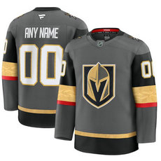 Fanatics Vegas Golden Knights Custom Gray Authentic Stitched NHL Jersey