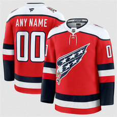 Fanatics Washington Capitals Custom Red Authentic Stitched NHL Jersey