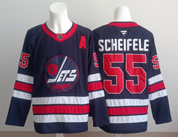 Fanatics Winnipeg Jets #55 Mark Scheifele Navy Classic Authentic Stitched NHL jerseys