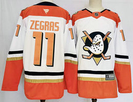 Fanatics Anaheim Ducks #11 Trevor Zegras 2024 White Authentic Stitched NHL Jersey
