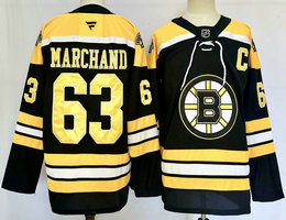 Fanatics Boston Bruins #63 Brad Marchand Black Reverse Retro Authentic Stitched NHL jersey