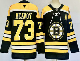 Fanatics Boston Bruins #73 Charlie McAvoy Black Authentic Stitched NHL Jersey