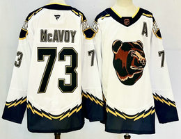 Fanatics Boston Bruins #73 Charlie McAvoy White Reverse Retro Authentic Stitched NHL jersey