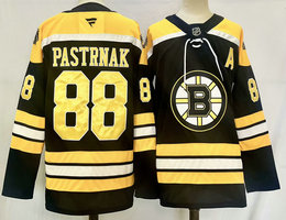 Fanatics Boston Bruins #88 David Pastrnak Black Authentic Stitched NHL Jersey
