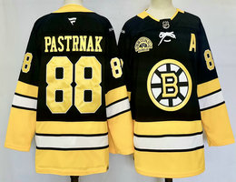 Fanatics Boston Bruins #88 David Pastrnak Black Classic 100th Authentic Stitched NHL Jersey