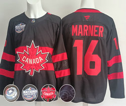 Fanatics Canada #16 Mitch Marner Black 4 Nations Face-Off 2025 Pro Patch Stitched Jersey