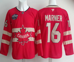 Fanatics Canada #16 Mitch Marner Red 4 Nations Face-Off 2025 Pro Patch Stitched Jersey