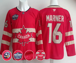 Fanatics Canada #16 Mitch Marner Red 4 Nations Face-Off 2025 Pro Patch Stitched Jersey
