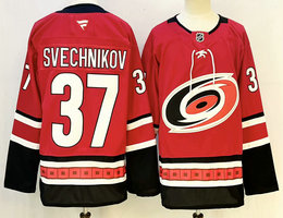 Fanatics Carolina Hurricanes #37 Andrei Svechnikov Red Authentic Stitched NHL Jerseys