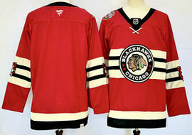 Fanatics Chicago Blackhawks Blank Red Classic Authentic Stitched NHL Jersey