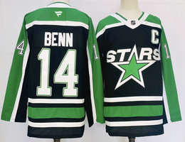 Fever Dallas Stars #14 Jamie Benn Black Authentic Stitched NHL Jersey