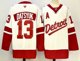 Fanatics Detroit Red Wings #13 Pavel Datsyuk White 2024-2025 Stadium Series Jersey
