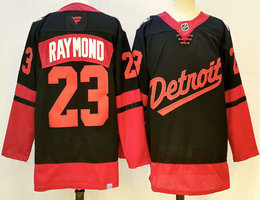 Fanatics Detroit Red Wings #23 Lucas Raymond Black 2024-2025 Stadium Series Jersey