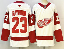 Fanatics Detroit Red Wings #23 Lucas Raymond White Stitched Jersey