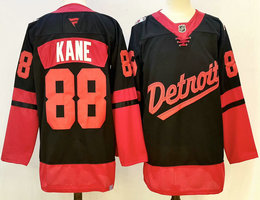 Fanatics Detroit Red Wings #88 Patrick Kane Black 2024-2025 Stadium Series Jersey