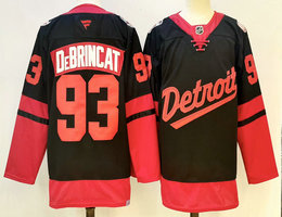 Fanatics Detroit Red Wings #93 Alex DeBrincat Black 2024-2025 Stadium Series Jersey