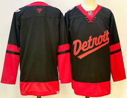 Fanatics Detroit Red Wings Blank Black 2024-25 StiFanaticstched Jersey