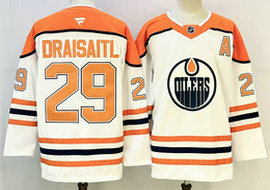 Fanatics Edmonton Oilers #29 Leon Draisaitl 2025 Reverse Retro Authentic Stitched NHL Jersey