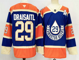 Fanatics Edmonton Oilers #29 Leon Draisaitl Navy Classic Authentic Stitched NHL Jersey