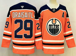 Fanatics Edmonton Oilers #29 Leon Draisaitl Orange Authentic Stitched NHL Jersey