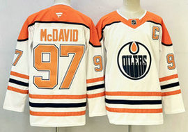 Fanatics Edmonton Oilers #97 Connor McDavid 2025 Reverse Retro Authentic Stitched NHL Jersey