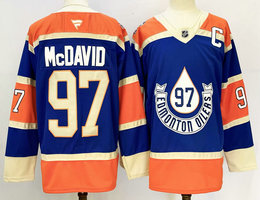 Fanatics Edmonton Oilers #97 Connor McDavid Navy Classic Authentic Stitched NHL Jersey