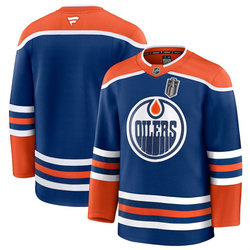 Fanatics Edmonton Oilers Blank Royal 2025 Stanley Cup Final patch jersey