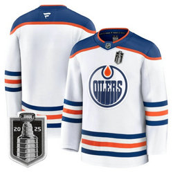 Fanatics Edmonton Oilers Blank White 2025 Stanley Cup Final patch jersey