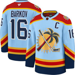 Fanatics Florida Panthers #16 Aleksander Barkov Blue 2025 Stanley Cup Final patch jersey