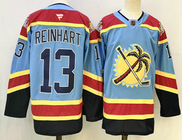 Fanatics Florida Panthers #13 Sam Reinhart Light Blue Reverse Retro Authentic Stitched NHL jersey