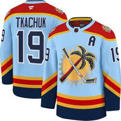 Fanatics Florida Panthers #19 Matthew Tkachuk Blue 2025 Stanley Cup Final patch jersey