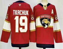 Fanatics Florida Panthers #19 Matthew Tkachuk Red Authentic Stitched NHL jersey