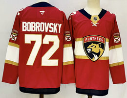 Fanatics Florida Panthers #72 Sergei Bobrovsky Red Authentic Stitched NHL Jersey