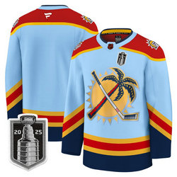 Fanatics Florida Panthers Blank Blue 2025 Stanley Cup Final patch jersey