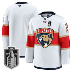 Fanatics Florida Panthers Blank White 2025 Stanley Cup Final patch jersey