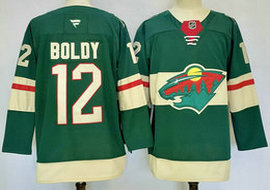 Fanatics Minnesota Wild #12 Matt Boldy Green NHL Jersey
